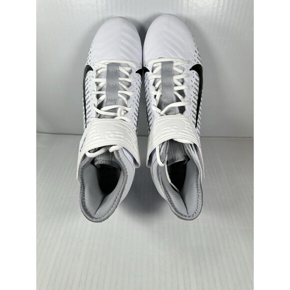 Nike Alpha Menace Pro 2 D Mid White Football Cleats 12.5 CK4277-100 Detachable